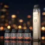 gold vape night city bokeh