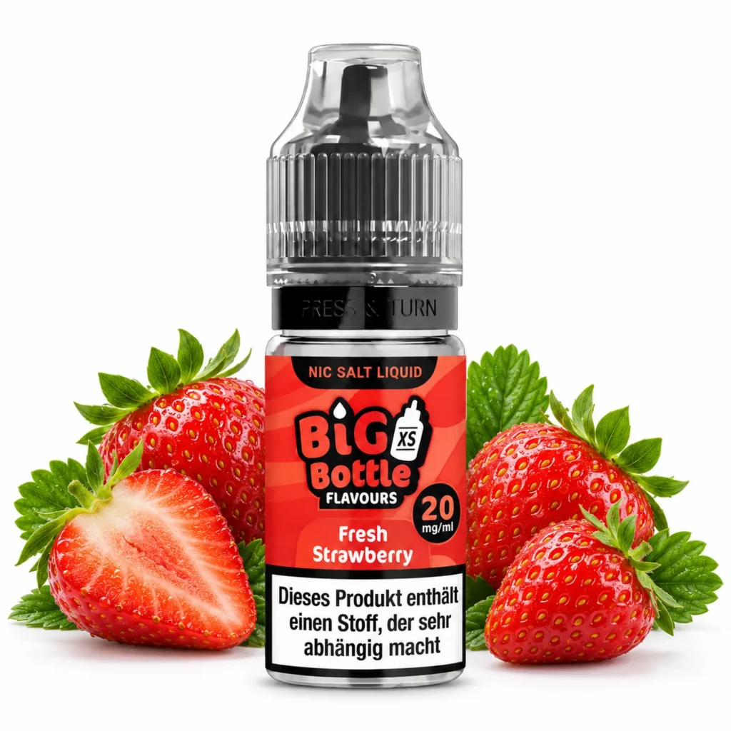 Big Bottle Fresh Strawberry Nikotinsalz Liquid 10 ml 20 mg
