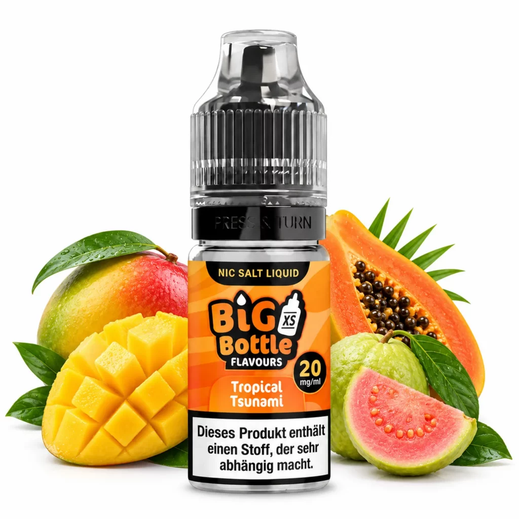 Big Bottle Tropical Tsunami Nikotinsalz Liquid 10 ml 20 mg