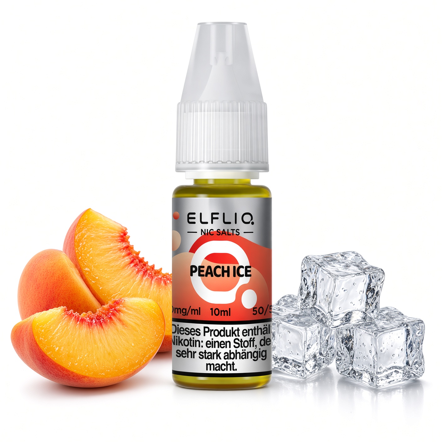 ELFLIQ Peach Ice Nic Salt 10 ml 10 mg ELFLIQ Peach Ice Nic Salt 10 ml 10 mg