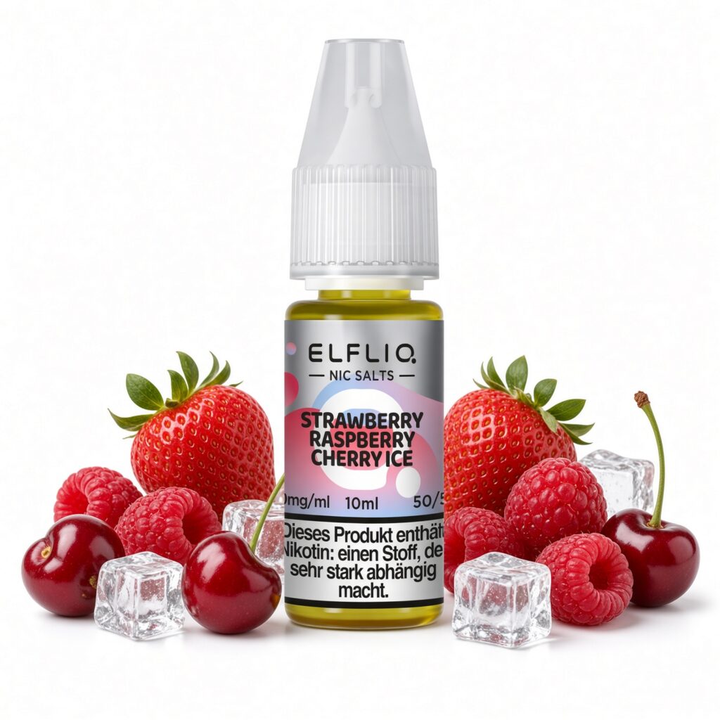 ELFLIQ Strawberry Raspberry Cherry Ice Nic Salt 10 ml 10 mg