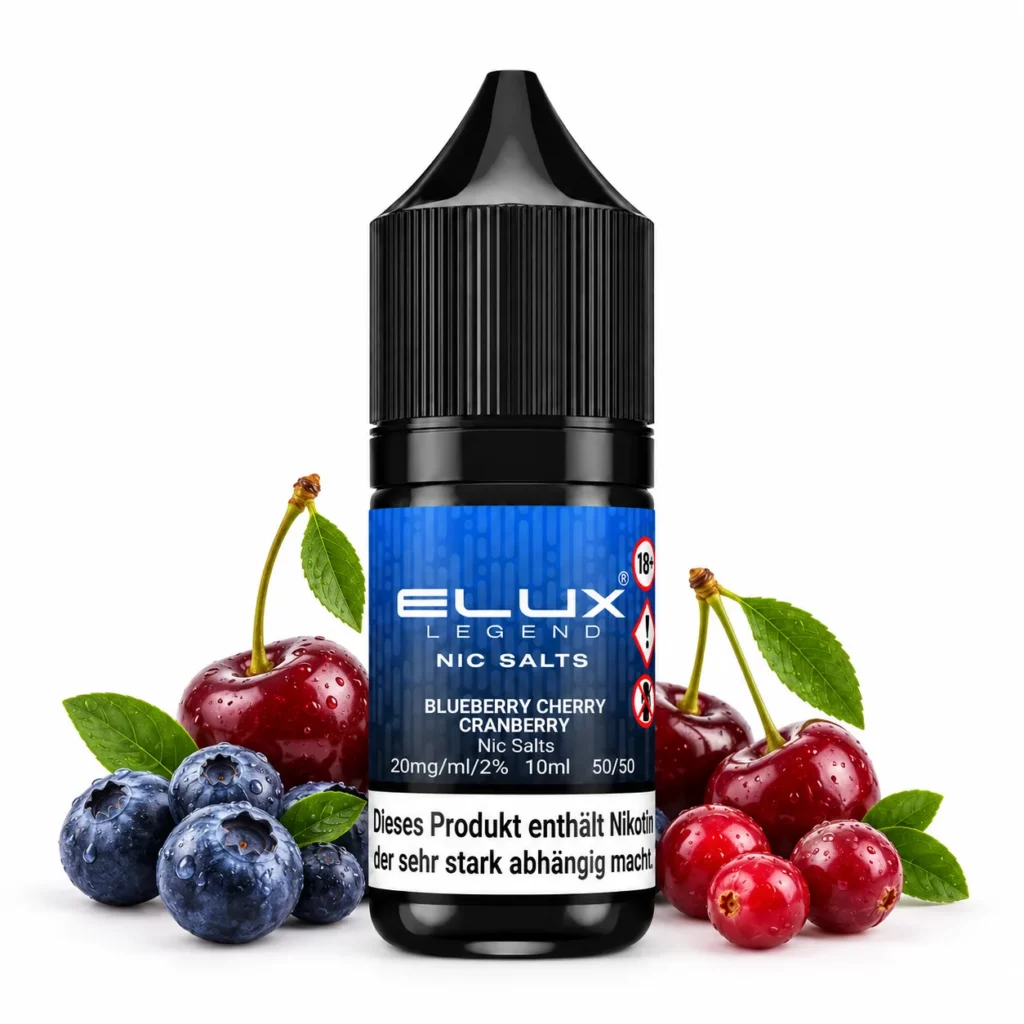 Elux Blueberry Cherry Cranberry Nikotinsalz Liquid 10 ml 20 mg