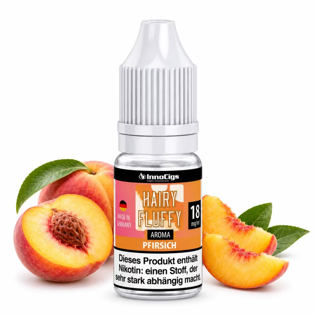 InnoCigs Hairy Fluffy Pfirsich Nikotinsalz Liquid 10 ml 18 mg