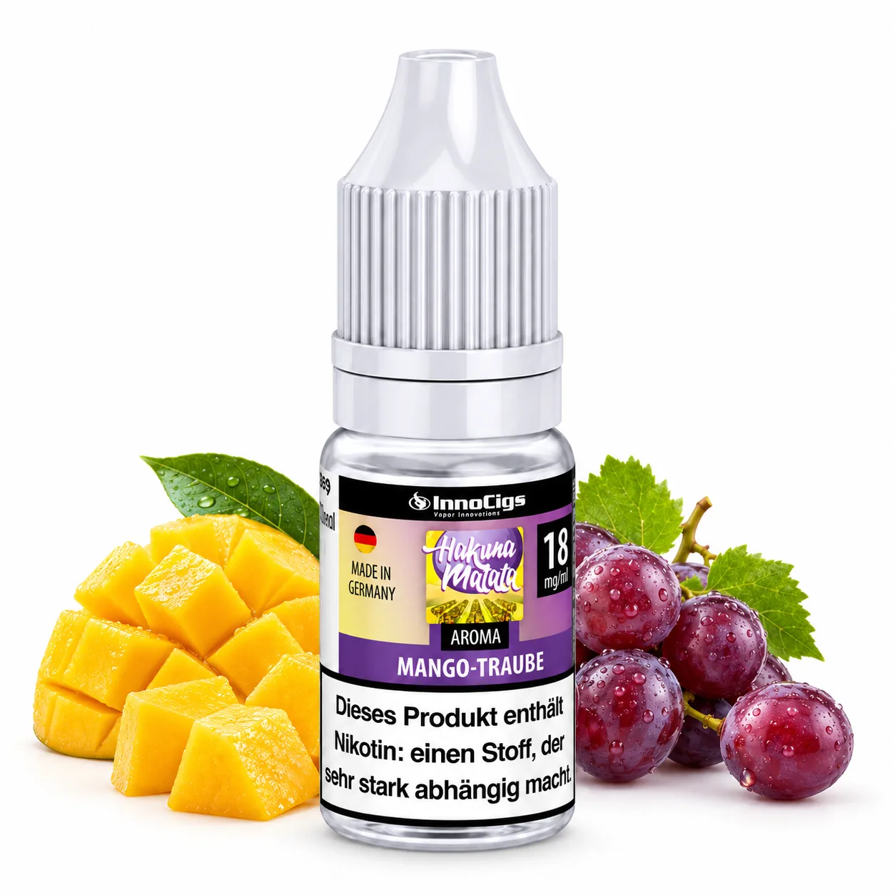 InnoCigs Hakuna Matata Mango Traube Nikotinsalz Liquid 10 ml 18 mg InnoCigs Hakuna Matata Mango Traube Nikotinsalz Liquid 10 ml 18 mg