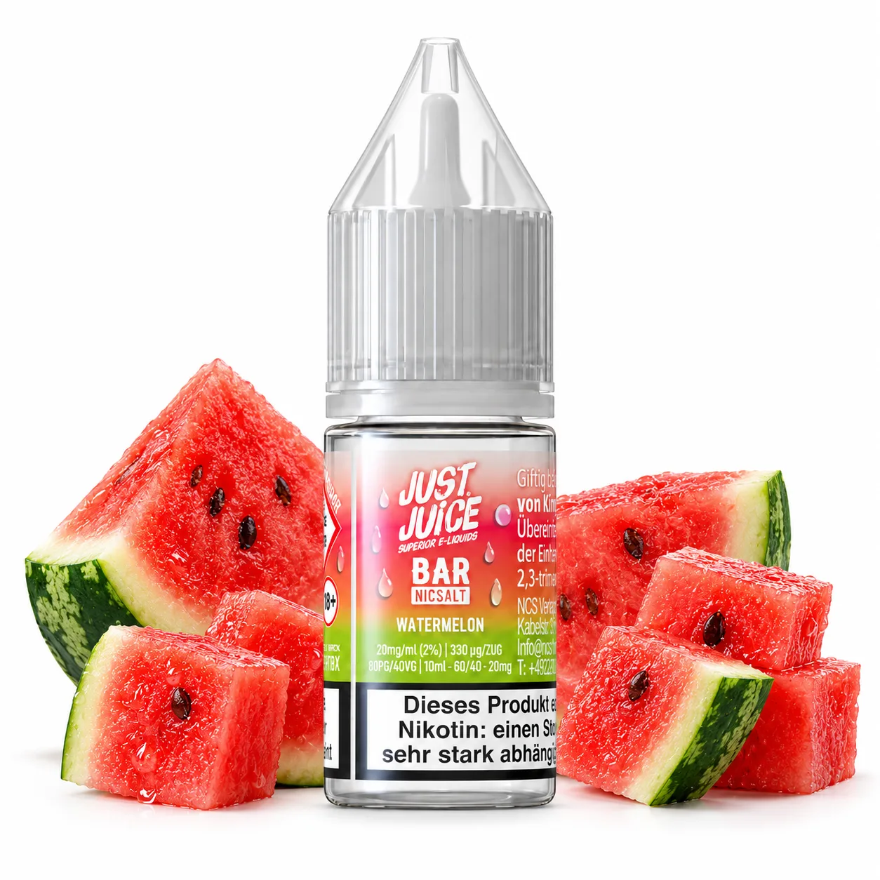 Just Juice Bar Nic Salt Watermelon 10 ml 20 mg Just Juice Bar Nic Salt Watermelon 10 ml 20 mg
