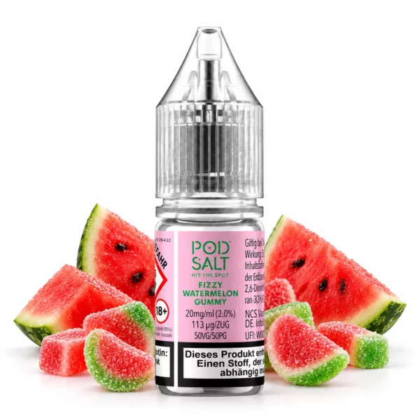 Pod Salt X Fizzy Watermelon Gummy Nic Salt 10 ml 20 mg