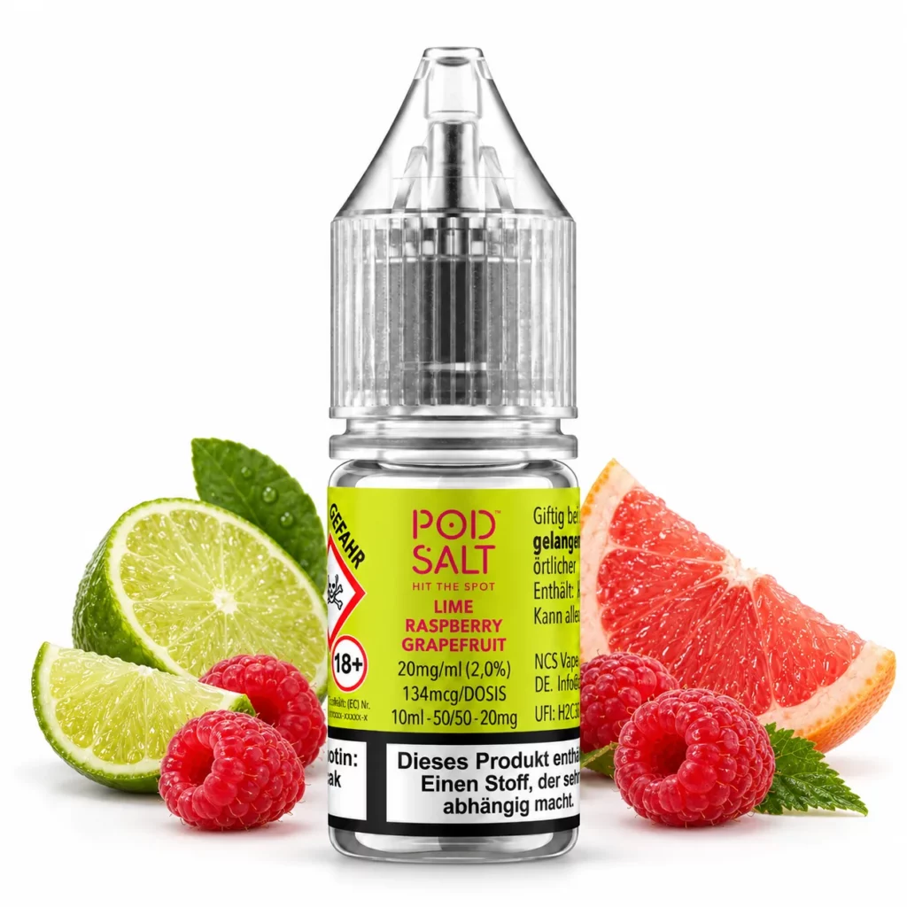 Pod Salt X Lime Raspberry Grapefruit Nic Salt 10 ml 20 mg