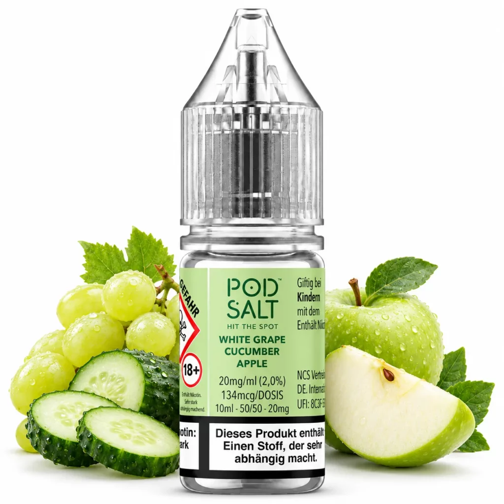 Pod Salt X White Grape Cucumber Apple Nic Salt 10 ml 20 mg