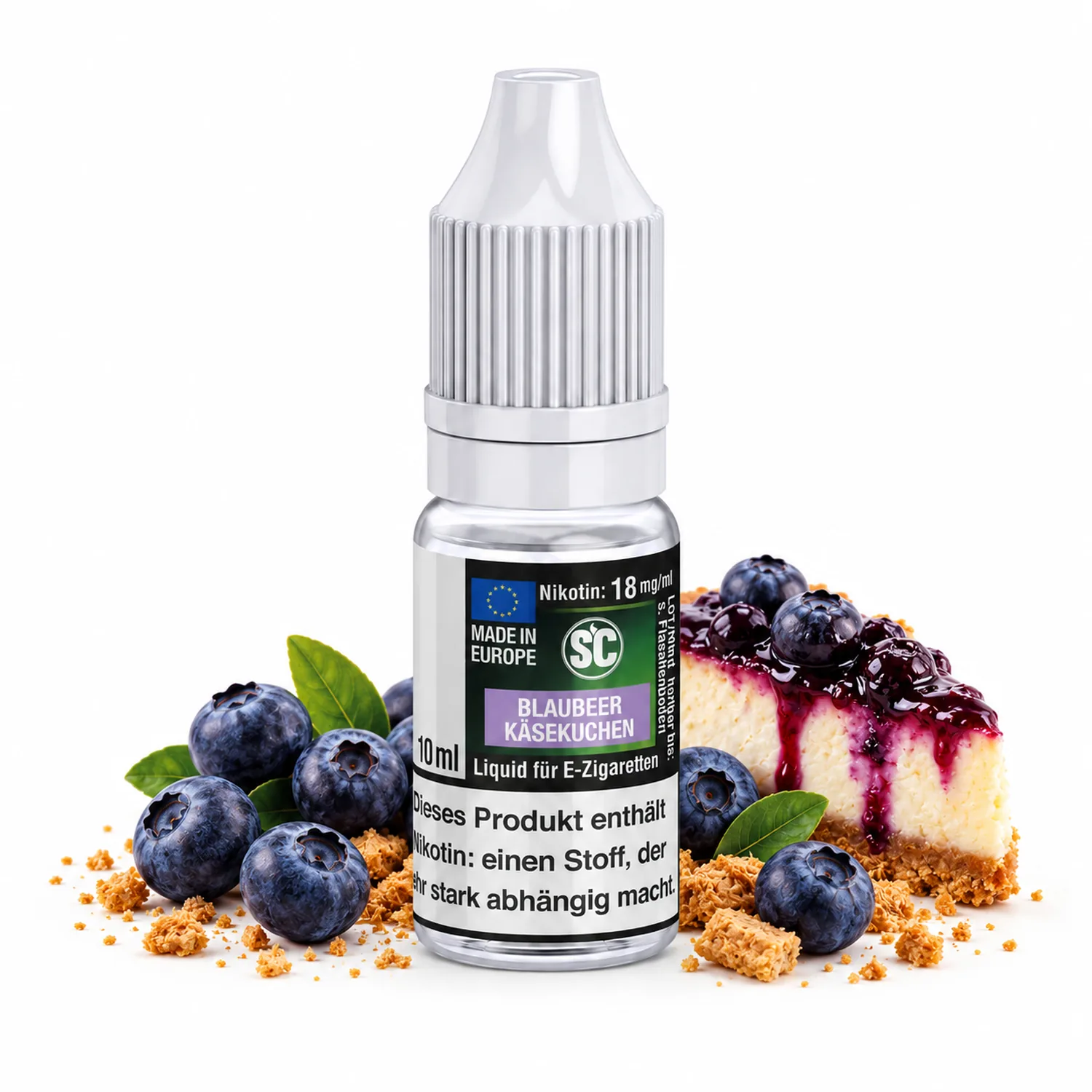 SC Blaubeer Käsekuchen Liquid 10 ml 18 mg SC Blaubeer Käsekuchen Liquid 10 ml 18 mg